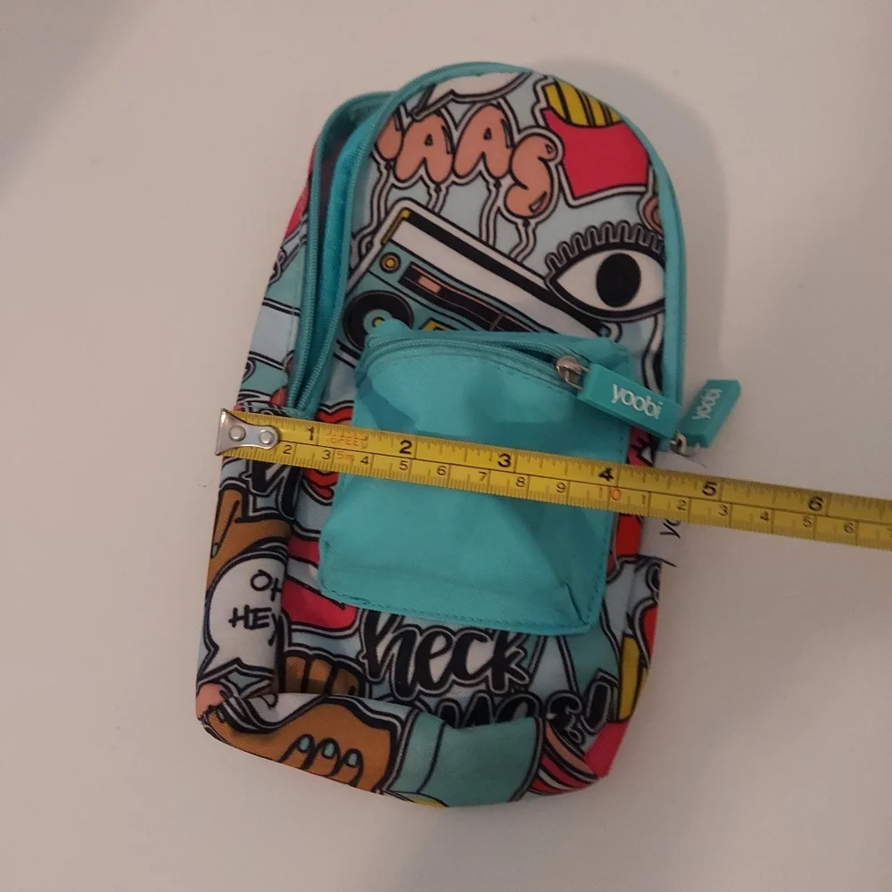 Yoobi Mini Backpack Pencil and Accessories Pouch with Elastic Band